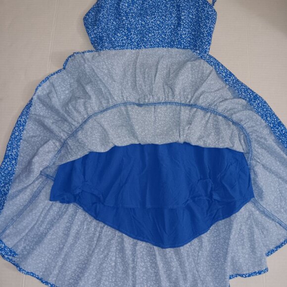 HELLO MOLLY SPAGHETTI STRAP FLORAL OPEN BACK TIERED DRESS - Picture 4 of 13